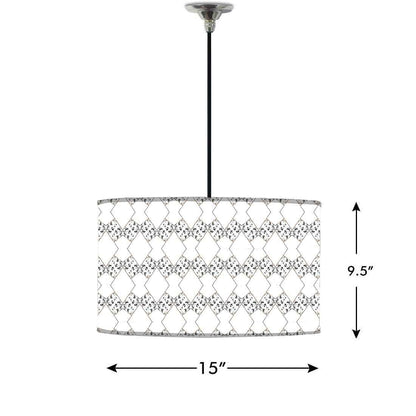 Ceiling Lamp Hanging Drum Lampshade - Black and White Nutcase
