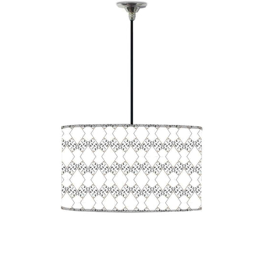 Ceiling Lamp Hanging Drum Lampshade - Black and White Nutcase