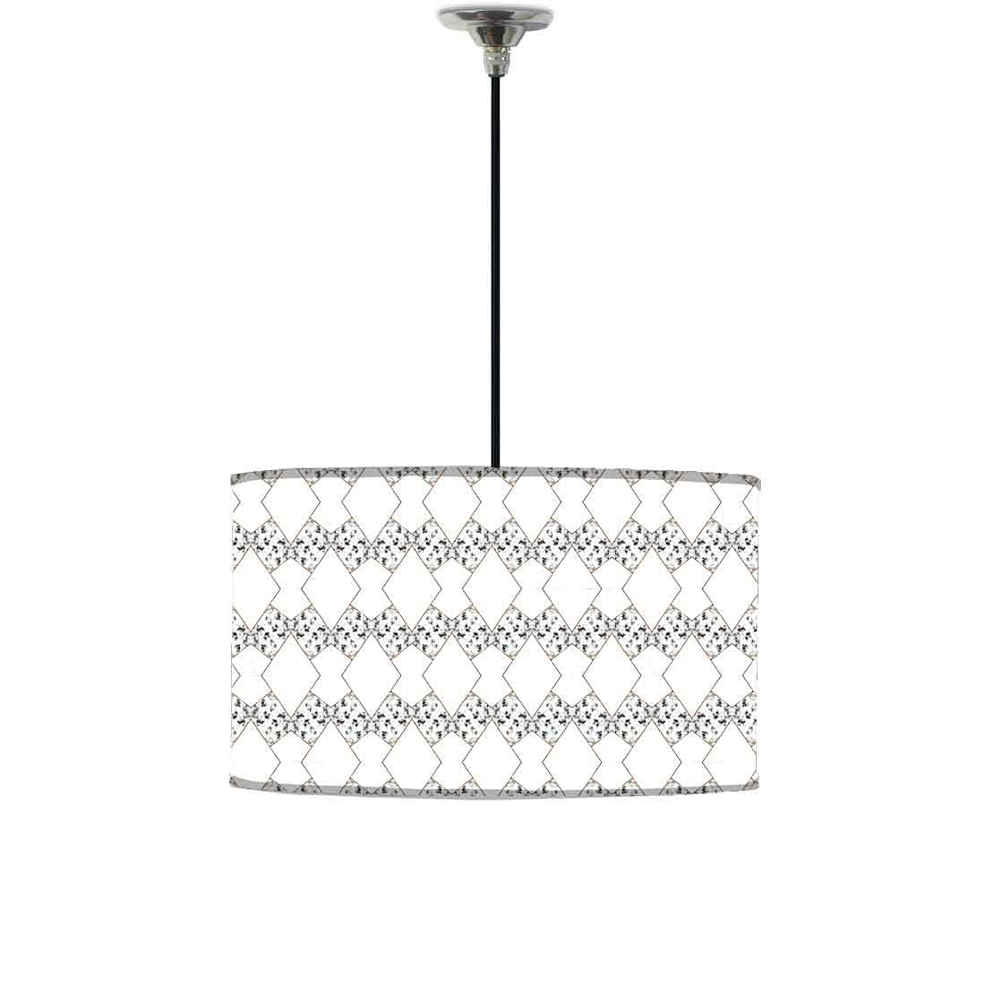 Ceiling Lamp Hanging Drum Lampshade - Black and White Nutcase