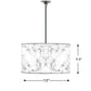 Ceiling Lamp Hanging Drum Lampshade - White and Black Marble Pastle Nutcase