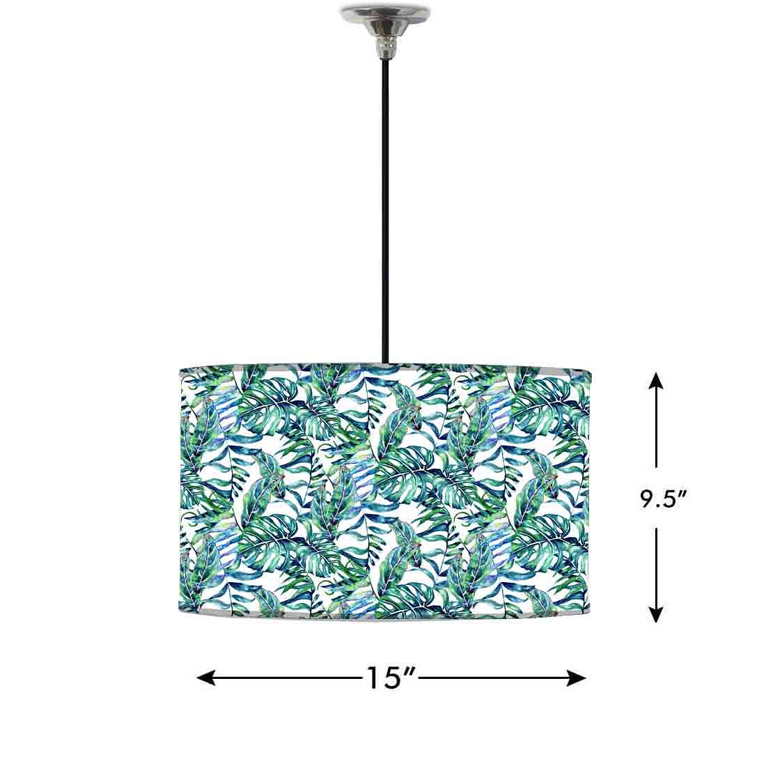 Ceiling Lamp Hanging Drum Lampshade - Tropical Leaf Nutcase