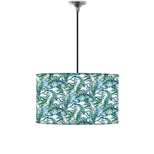 Ceiling Lamp Hanging Drum Lampshade - Tropical Leaf Nutcase