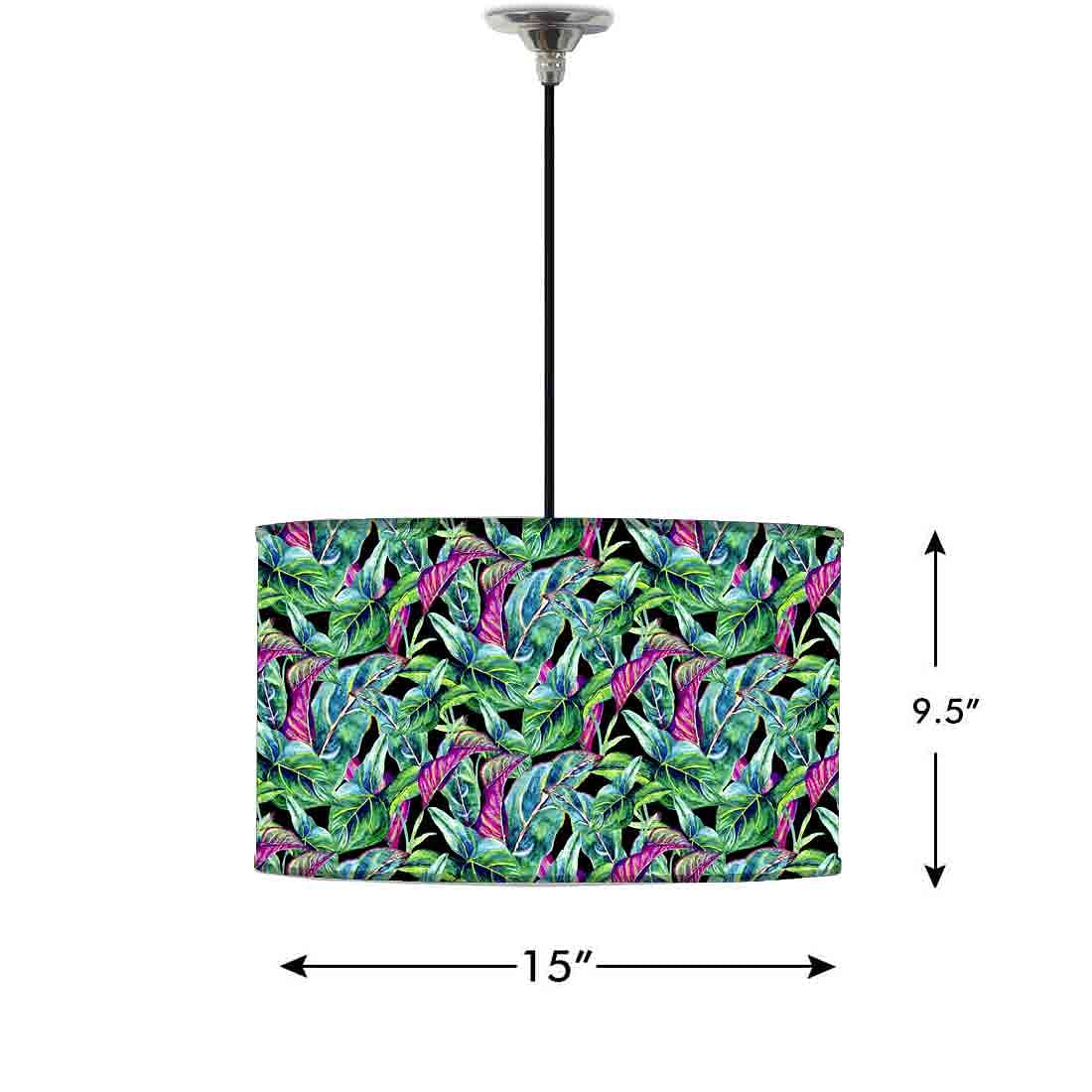 Ceiling Lamps for Hall Drum Lampshade - Tropical Leaf 0032 Nutcase