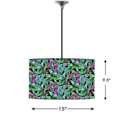 Ceiling Lamps for Hall Drum Lampshade - Tropical Leaf 0032 Nutcase