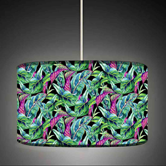Ceiling Lamps for Hall Drum Lampshade - Tropical Leaf 0032 Nutcase