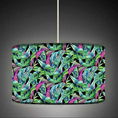 Ceiling Lamps for Hall Drum Lampshade - Tropical Leaf 0032 Nutcase