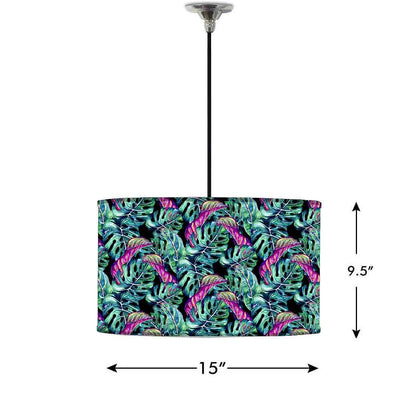 Ceiling Lamp Hanging Drum Lampshade - Multi Color Leaf Nutcase