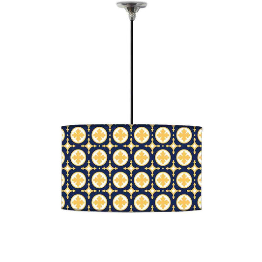 Ceiling Lamp Hanging Drum Lampshade - Yellow Circle Nutcase