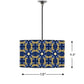 Ceiling Lamp Hanging Drum Lampshade - Azulejos Nutcase