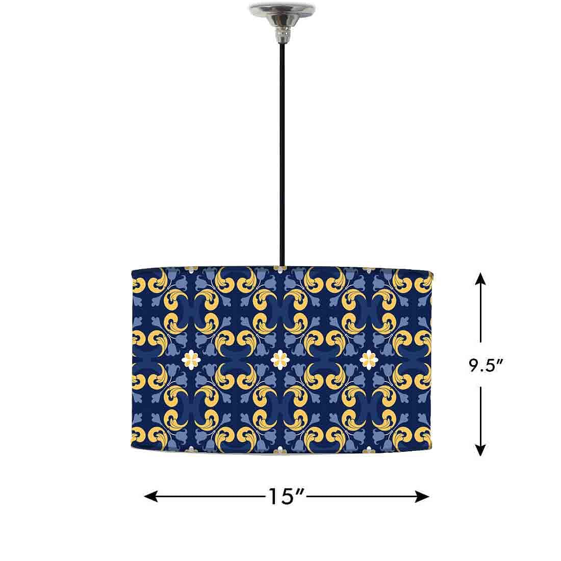Ceiling Lamp Hanging Drum Lampshade - Azulejos Nutcase