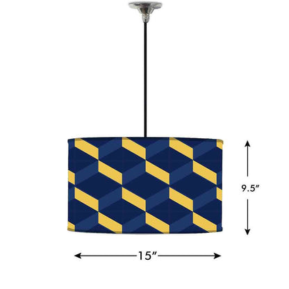 Ceiling Lamp Hanging Drum Lampshade - Hexa Pattern Nutcase