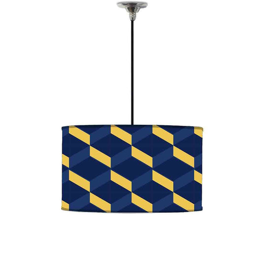 Ceiling Lamp Hanging Drum Lampshade - Hexa Pattern Nutcase