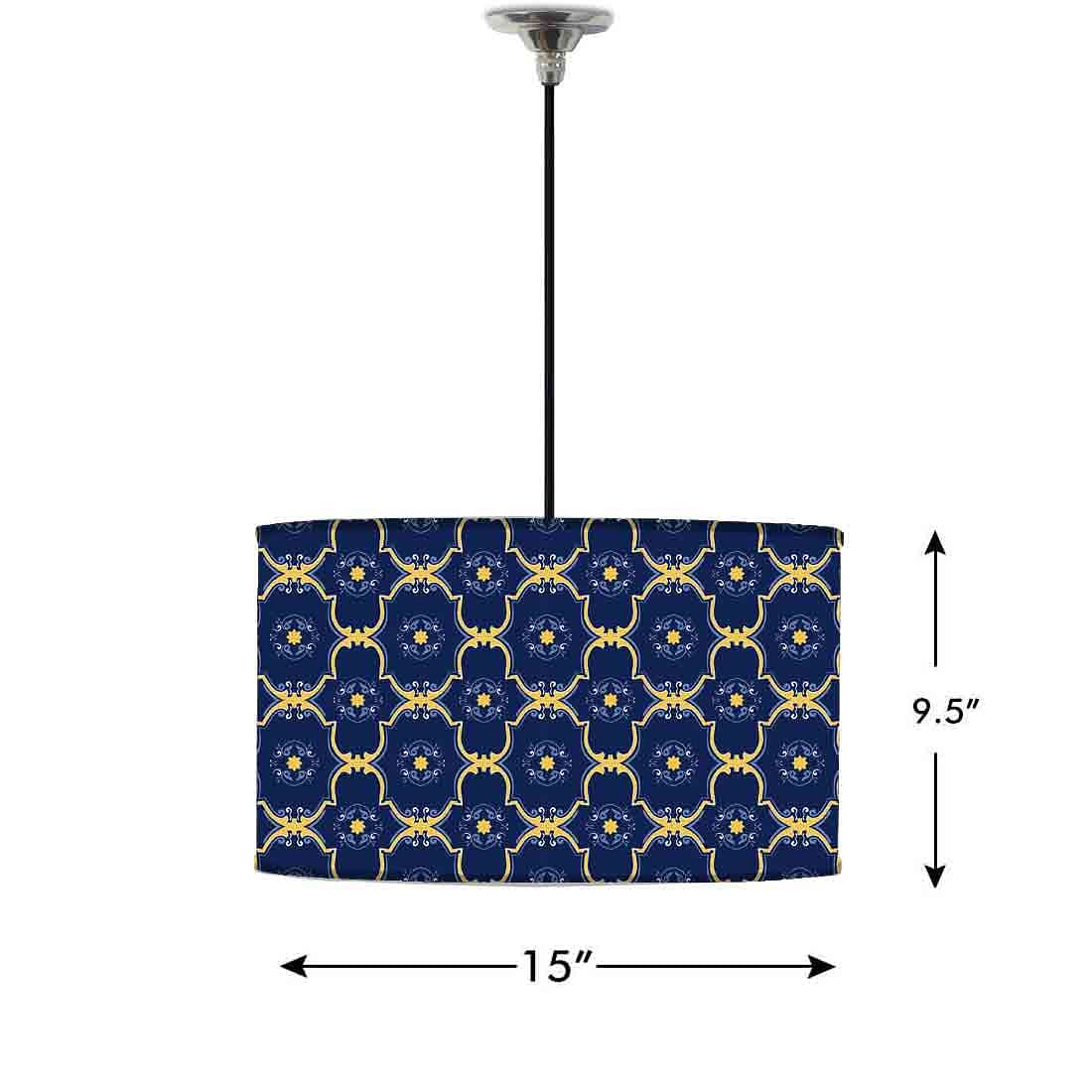 Ceiling Lamp Hanging Drum Lampshade - Spanish Pattern Nutcase