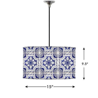 Ceiling Lamp Hanging Drum Lampshade - Morocco Mosaic Nutcase