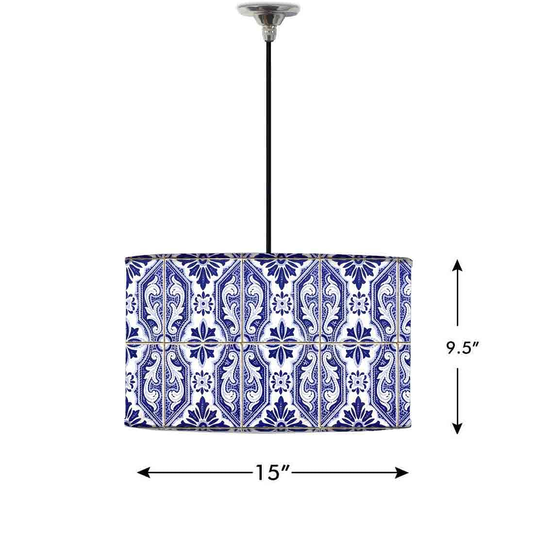 Ceiling Lamp Hanging Drum Lampshade - Beautiful Spanish Tiles Nutcase