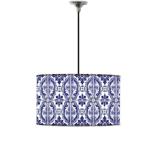 Ceiling Lamp Hanging Drum Lampshade - Beautiful Spanish Tiles Nutcase