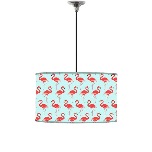 Ceiling Lamp Hanging Drum Lampshade - Flamingo Nutcase