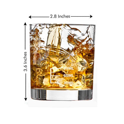 Whiskey Glasses Liquor Glass-  Anniversary Birthday Gift Funny Gifts for Husband Bf - 30ML 60ML 90ML