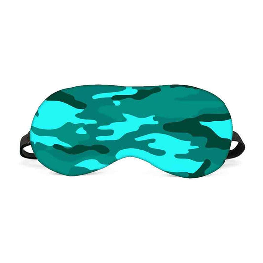 Designer Travel Eye Mask for Sleeping - Army Camo Green - Made in India Nutcase