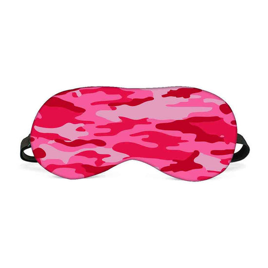 Designer Travel Eye Mask for Sleeping - Army Camo Pink - Made in India Nutcase
