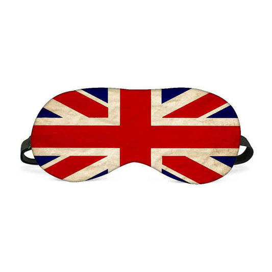 Designer Travel Eye Mask for Sleeping - Flag of UK Red - Made in India Nutcase