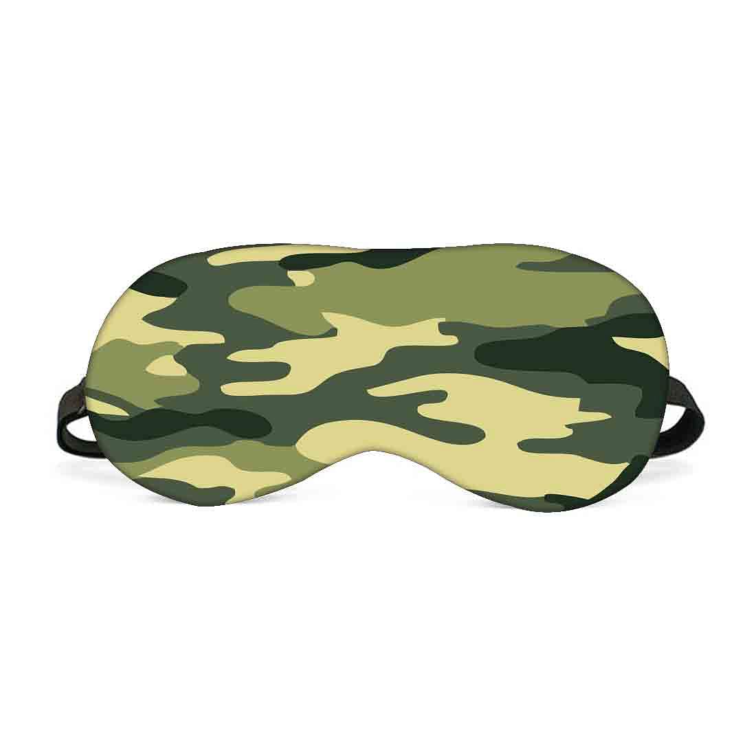 Designer Travel Eye Mask for Sleeping - Army Camouflage - Made in India Nutcase