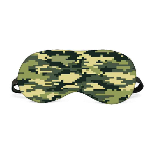 Designer Travel Eye Mask for Sleeping - Army Camo - Made in India Nutcase