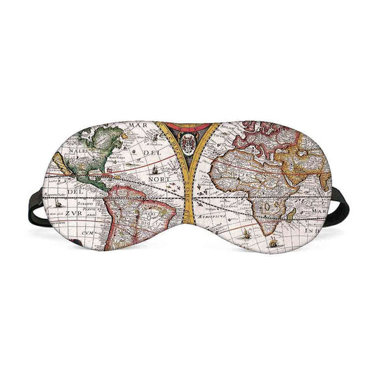 Designer Travel Eye Mask for Sleeping - World Map - Made in India Nutcase