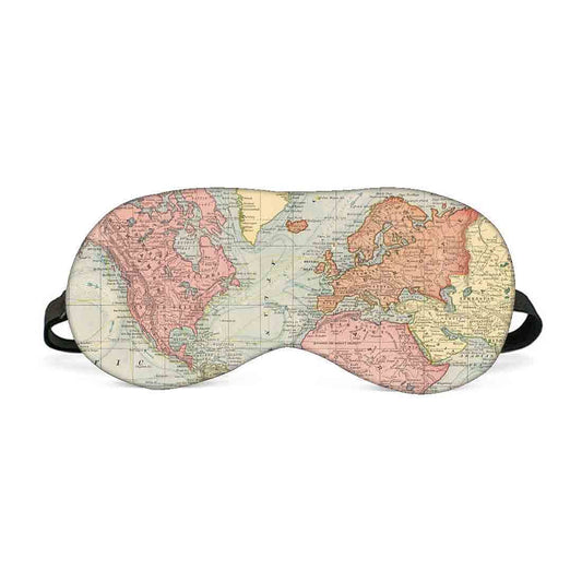 Designer Travel Eye Mask for Sleeping - Map - Made in India Nutcase