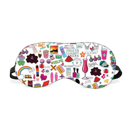 Designer Travel Eye Mask for Sleeping - Hungry - Made in India Nutcase