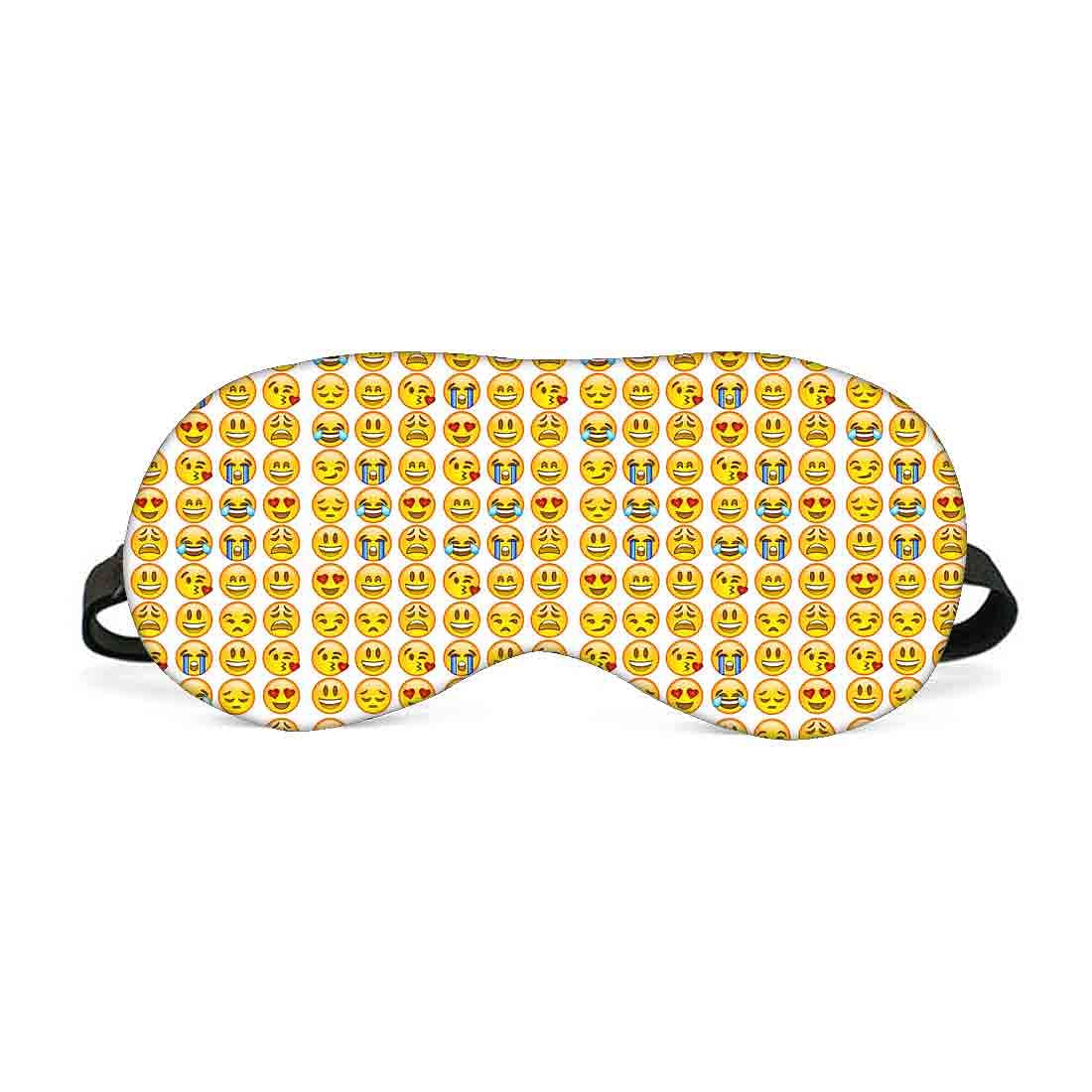 Designer Travel Eye Mask for Sleeping - Emojis - Made in India Nutcase
