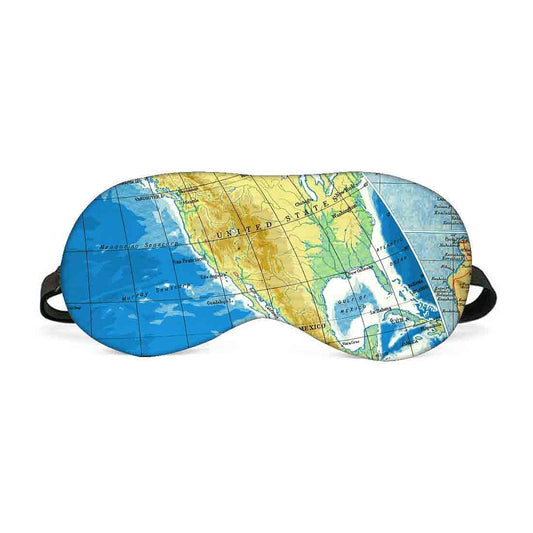 Designer Travel Eye Mask for Sleeping - Map of US - Made in India Nutcase