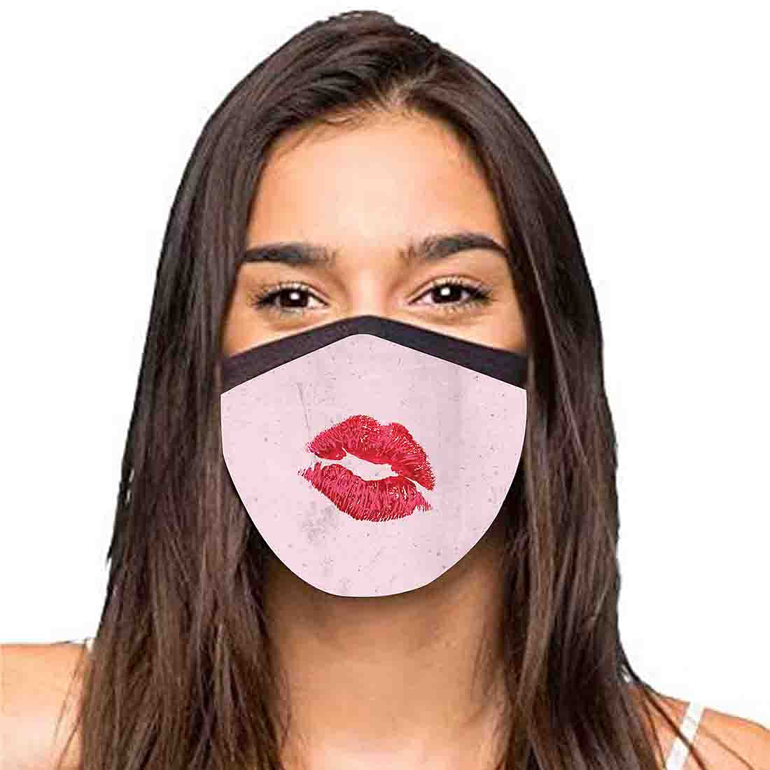 Face Masks Reusable Washable Set Of 2 -Lipstick Nutcase
