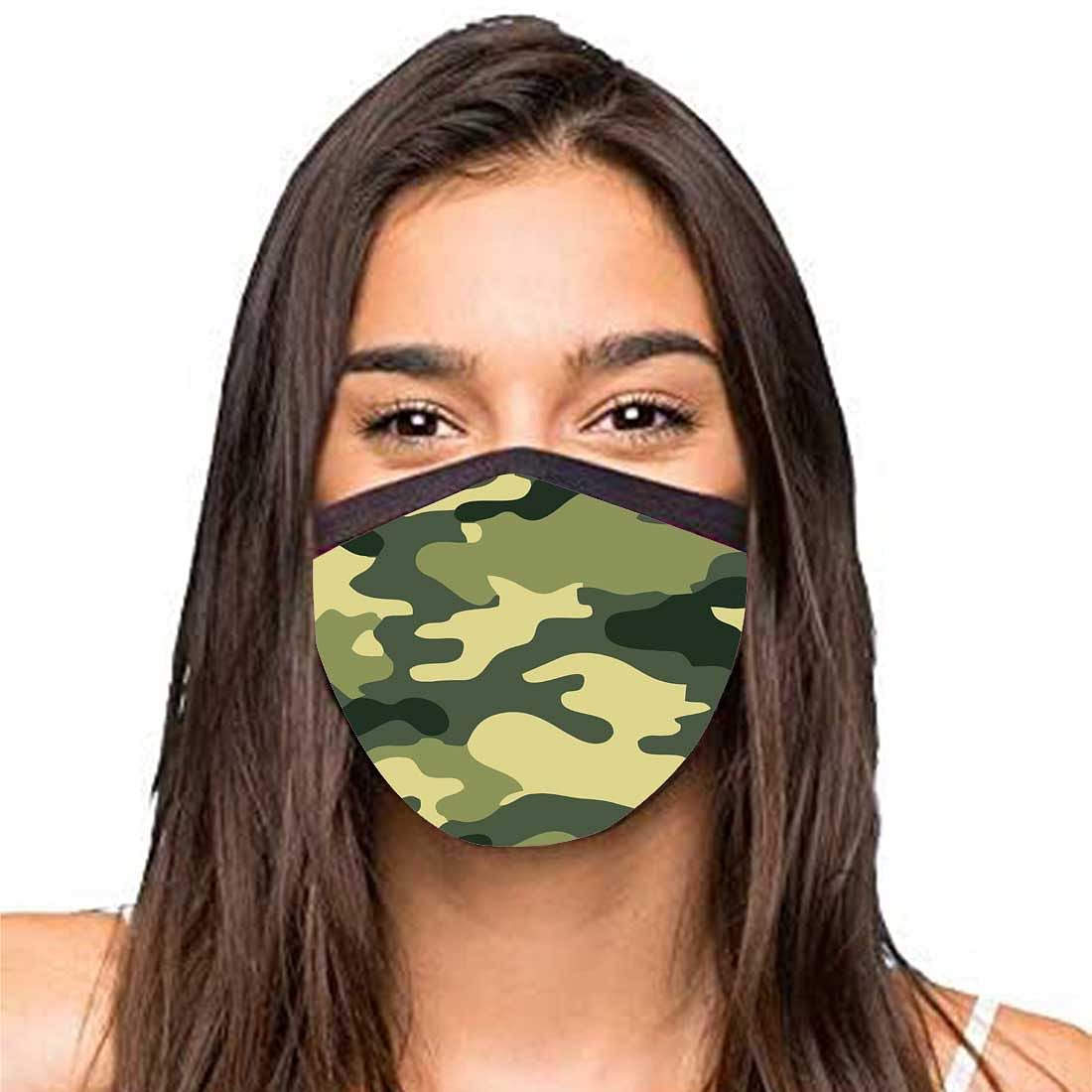 Facemask For Men - 3 Layer Protective Mask - ARMY CAMO MILITARY CAMOUFLAUGE Nutcase