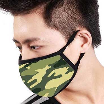 Facemask For Men - 3 Layer Protective Mask - ARMY CAMO MILITARY CAMOUFLAUGE Nutcase