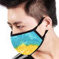 Face Mask For Women - Set Of 2 Protective Masks -Yellow Blue Watercolor Nutcase