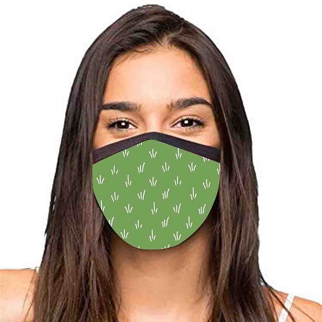 Face Mask -Set Of 2 Protective Masks -Green Love Nutcase