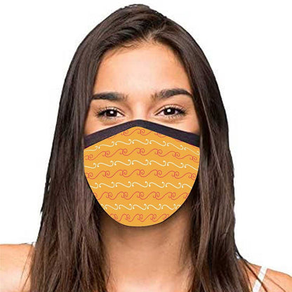 Face Mask -Set Of 2 Protective Masks -Orange Pattern Nutcase