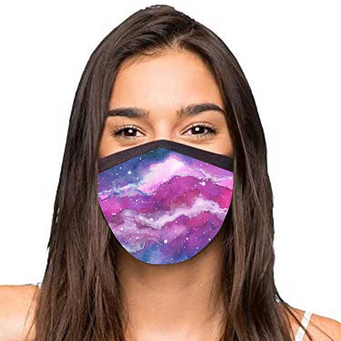Face Masks Reusable Washable Set Of 2 -Spacewatercolor Nutcase