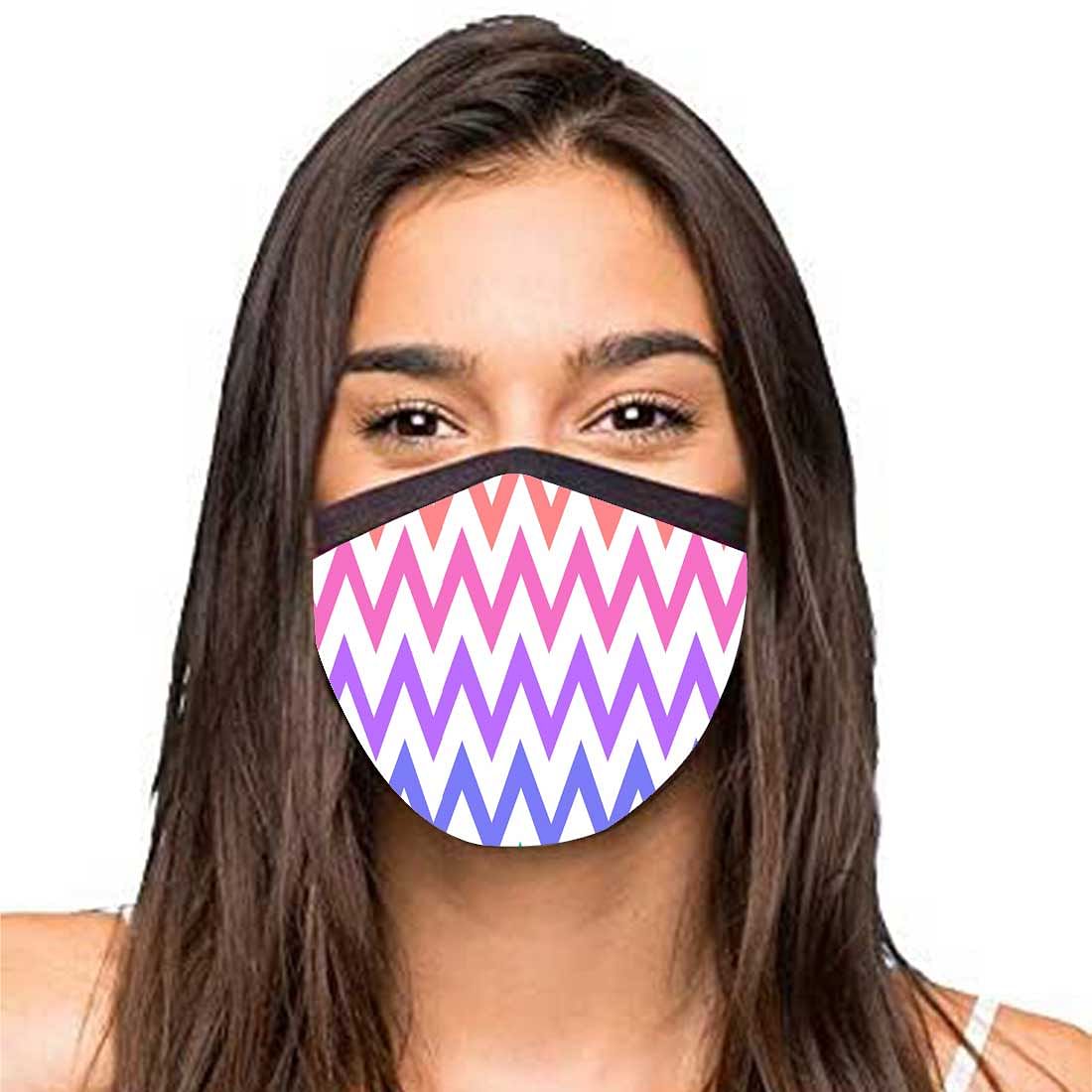 Face Masks Reusable Washable Set Of 2 -Colorful_chevron Nutcase