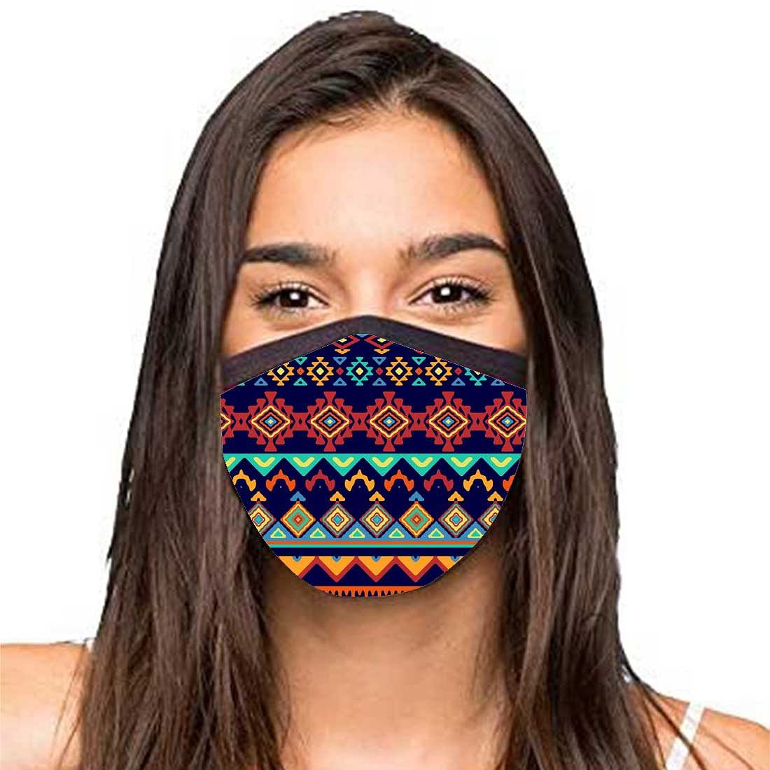 Face Masks Reusable Washable Set Of 2 -Pretty_aztec Nutcase