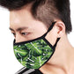 Face Masks Reusable Washable Set Of 2 -Monstera_leaves Nutcase