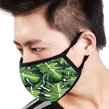 Face Masks Reusable Washable Set Of 2 -Monstera_leaves Nutcase