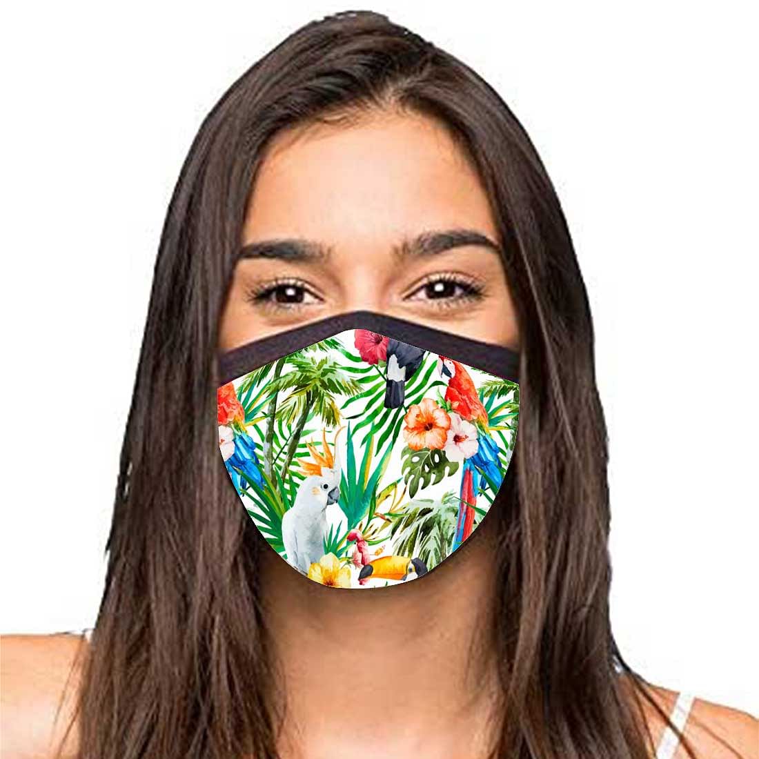 Face Masks Reusable Washable Set Of 2 -Tropical_Animals Nutcase