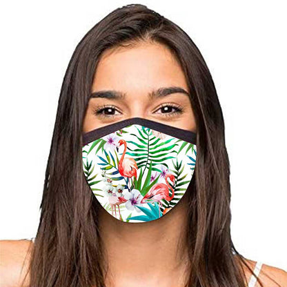 Face Masks Reusable Washable Set Of 2 -Tropical_flamingo Nutcase