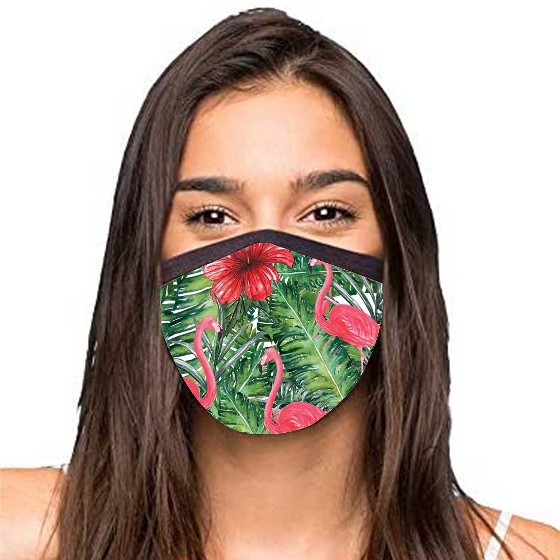 Face Masks Reusable Washable Set Of 2 -Flamingo_shoeflower Nutcase