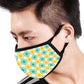 Face Masks Reusable Washable Set Of 2 -Yellow_Blue_Polka Nutcase