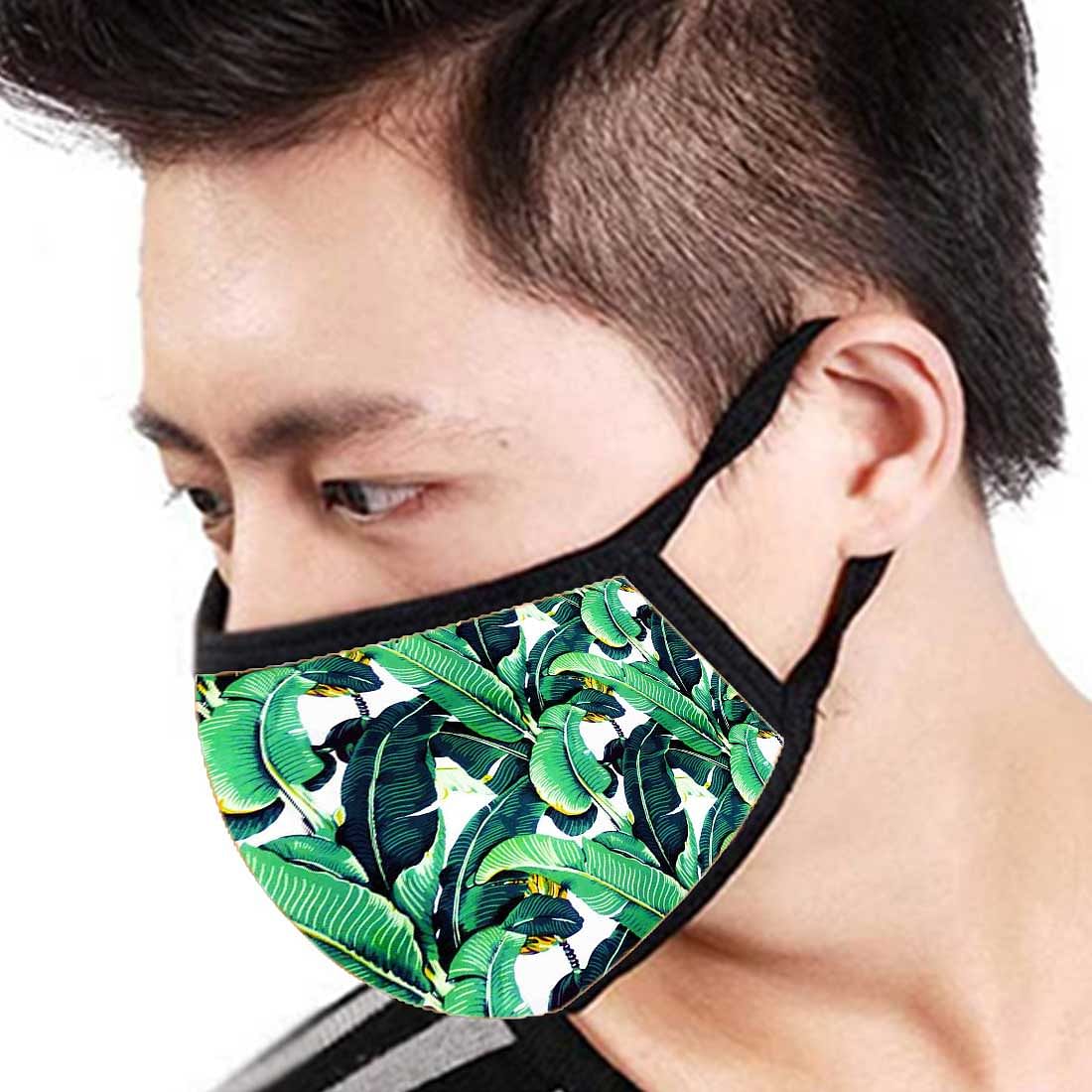 Face Masks Reusable Washable Set Of 2 -Green_leaves Nutcase