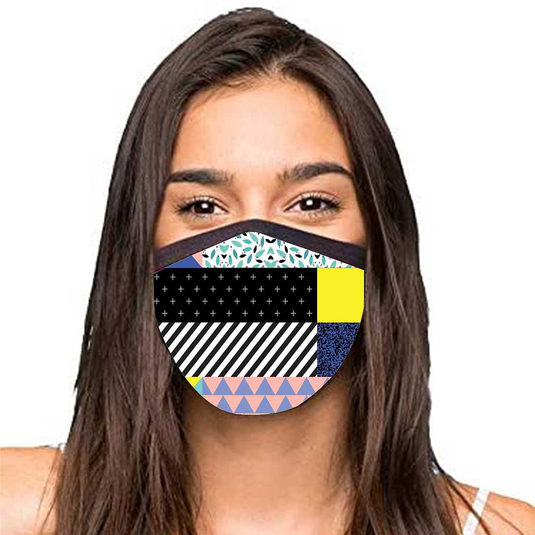 Face Masks Reusable Washable Set Of 2 -Geometric_Pattern Nutcase