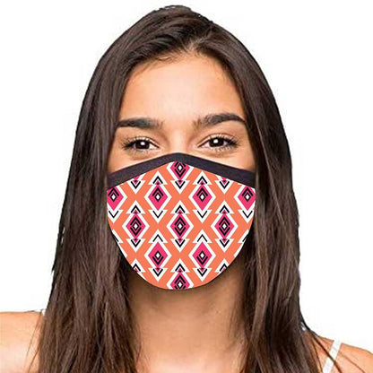 Face Masks Reusable Washable Set Of 2 -Red_Diamonds Nutcase